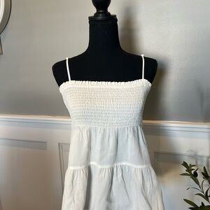 Paper Crane White Smocked Tank